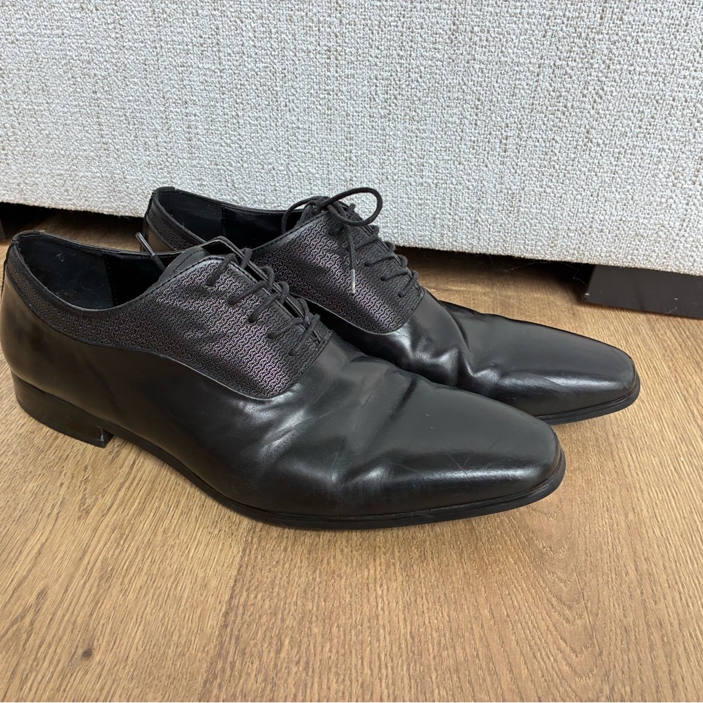 Aldo Black Leather Oxfords
